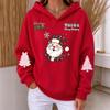 Women's Casual Christmas Print Long Sleeve Hoodie Pullover Sweatshirt for Everyday Wear