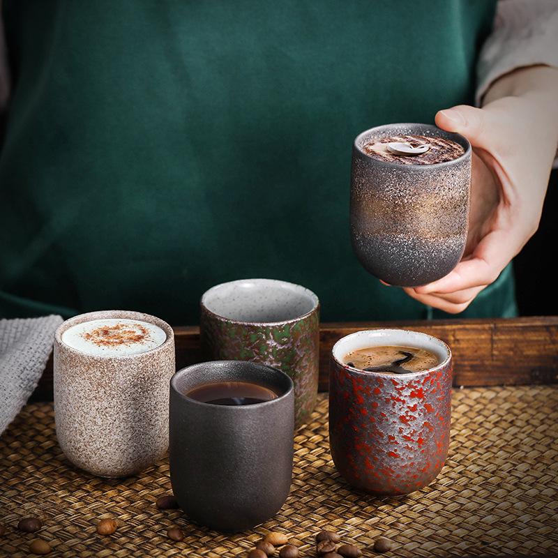 Японская ретро керамическая чашка для чая Gongfu и эспрессо - Уникальный глиняный подарок с опцией нанесения собственного логотипа