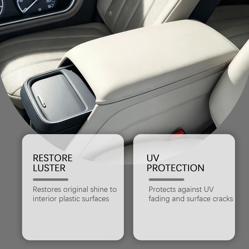 Hikmarion car interior polishing paste, plastic parts refurbishment, restore luster, cleaning care, multi-surface application 1set