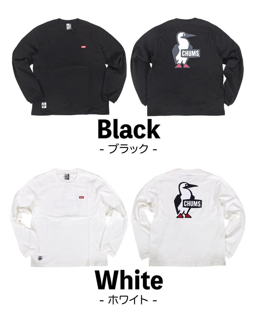 Футболка мужская с длинным рукавом и логотипом Booby [Chums] CH01-2275 (S, W001 Белый)