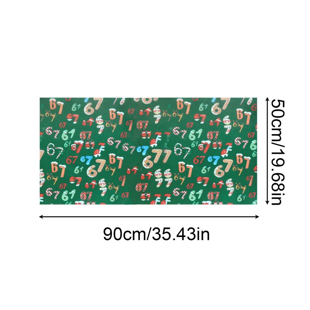 Рулон рождественской оберточной бумаги 67 узоров Подарочная упаковка-прикол Веселая широкая праздничная декорация для рождественской вечеринки, свадьбы, офиса, школы