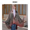 Women S Retro Thick Jacquard Shawl For Travel Photography