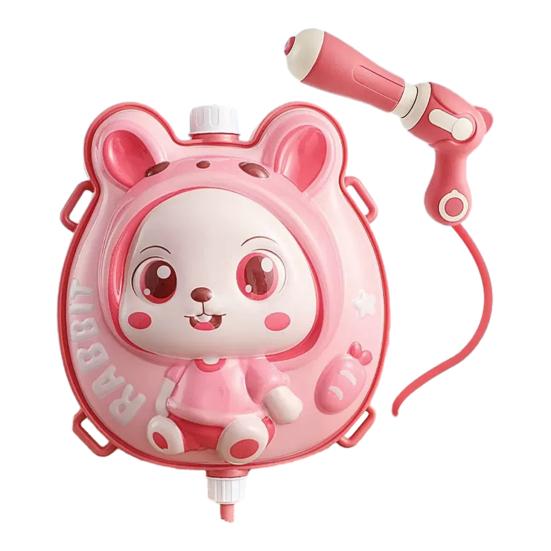 Backpack Water Squirter Toy Cute Animal Design 2000ml Soaker Sprayer Push-Pull Action Water Toy for Kids Outdoor Pool Beach Backyard Fun