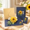 Sunflower 1D Pop‑Up Greeting Card Pop Flower Card with Note Card Premium Paper for Birthday Mother’s Day All Occasion Gift
