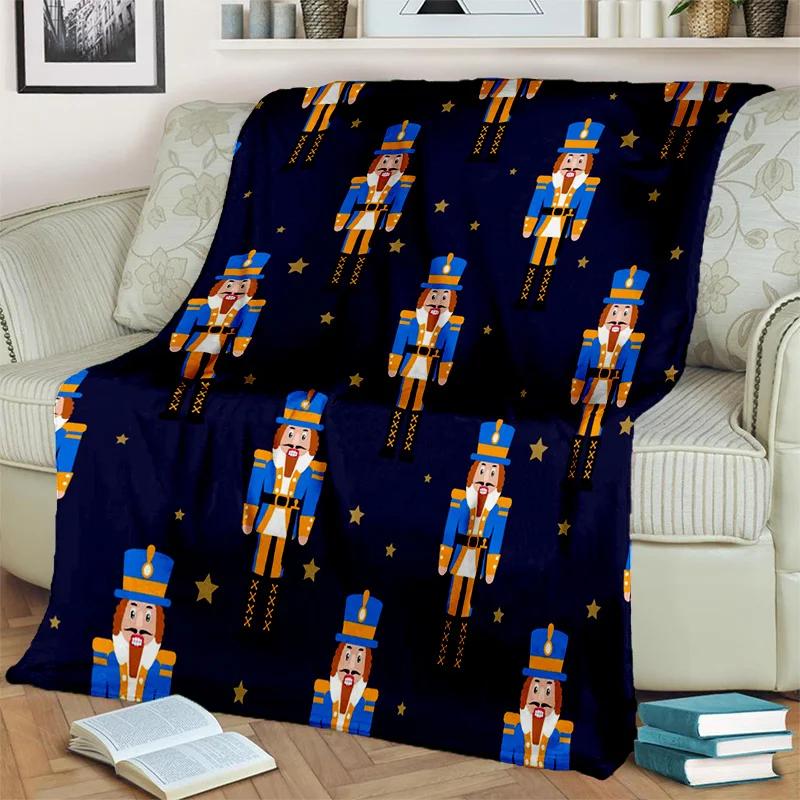Одеяло с рисунком рождественской елки «Щелкунчик», мягкое одеяло для дома, спальни, кровати, дивана, пикника, путешествия, офиса, детское одеяло