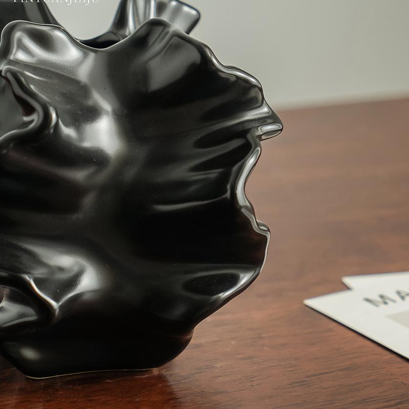 Керамическая ваза в стиле ретро, дизайн, чувство, украшение, нестандартная форма, домашний сухоцвет, керамическая ваза, украшение для рабочего стола в гостиной