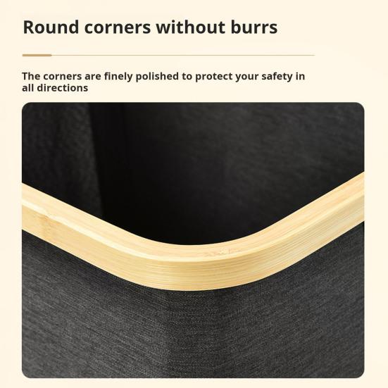 Slim Laundry Hamper Dirty Clothes Basket with Lid Large Capacity Handle Design Foldable