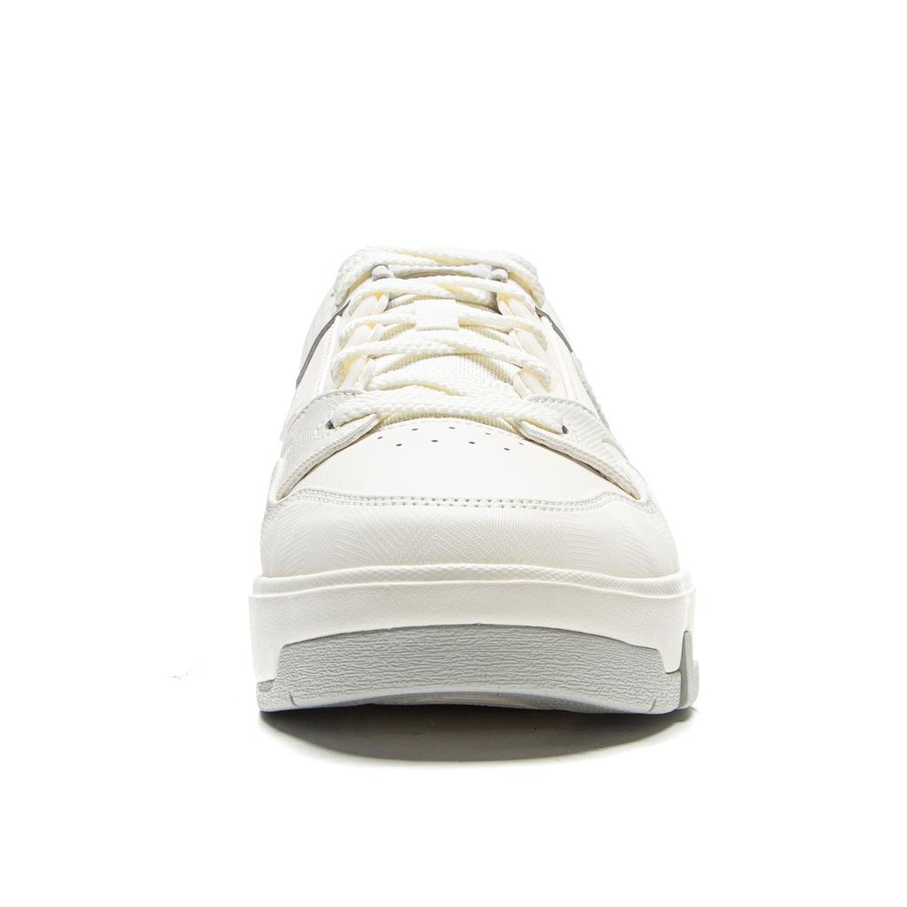 Li Ning Common 80-е Нескользящие, Износостойкие, Увеличивающие рост Низкие Скейт-туфли Мужские Белый Серый AGCV269-1