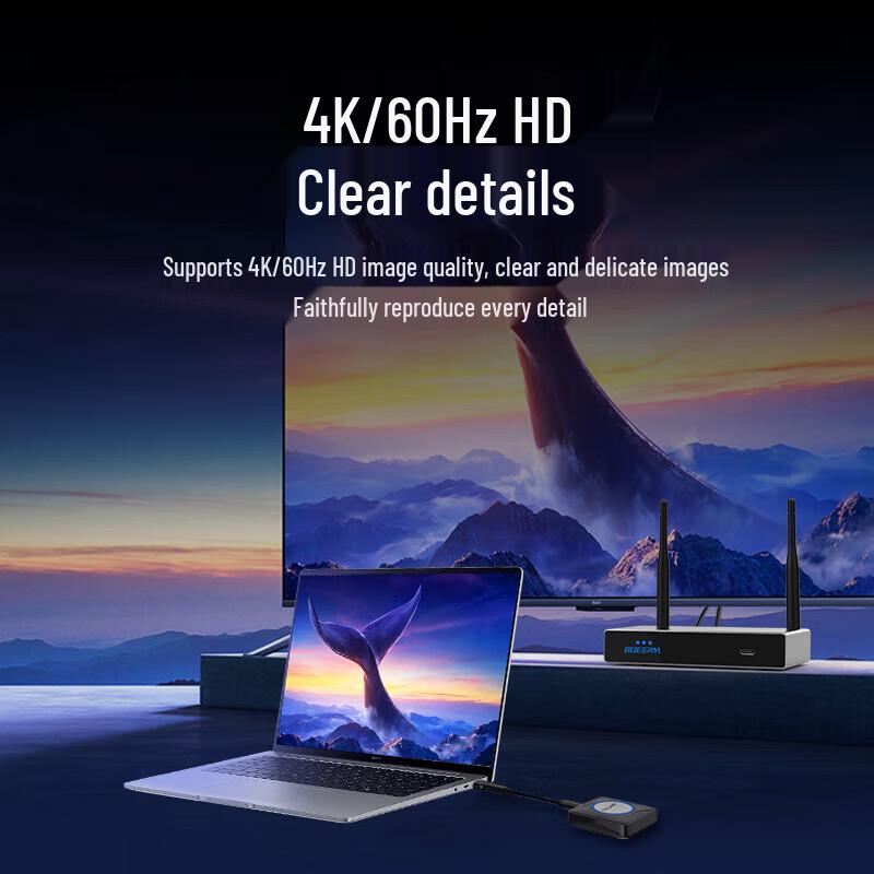 BOEGAM 4K Беспроводной HDMI Type-C Адаптер для зеркалирования экрана (Китайская версия)