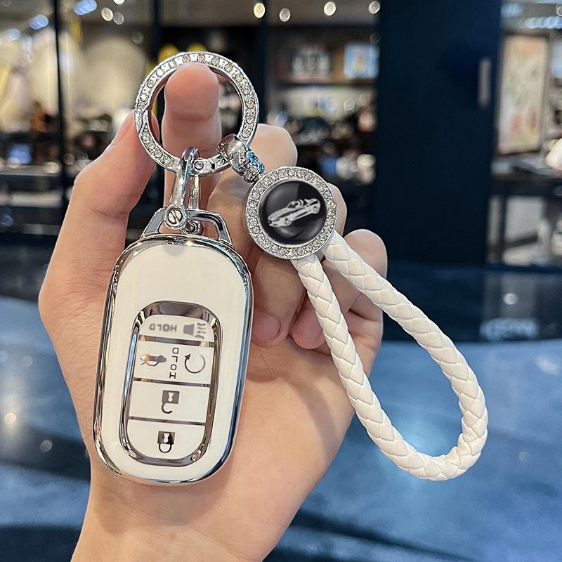 Автоматический Бесключевой Защитный Чехол Держатель Брелка Для Honda Accord Civic Hr-V Cr-V Pilot Sport Si Ex Ex-L 4/5 Кнопок Чехол-Крышка для Автомобильного Брелка