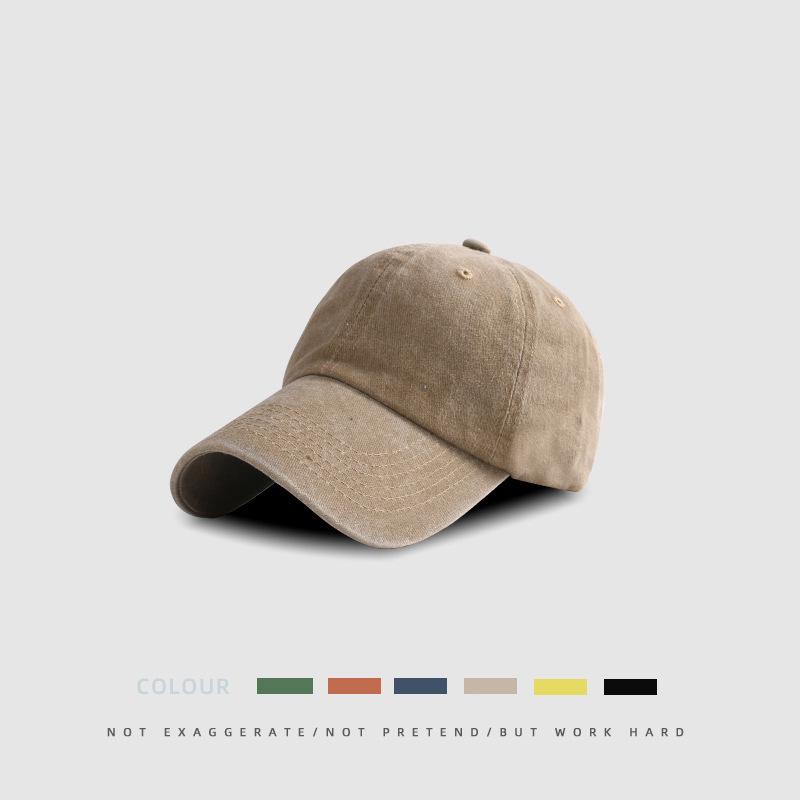 2024 Summer Distressed Washed Cotton Baseball Cap, 38 Colors, Custom Embroidery, Sunshade & UV Protection