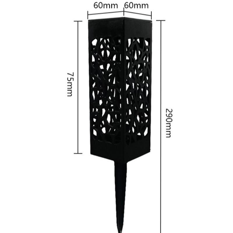 LED Solar Garden Lights 2 6pcs Outdoor Waterproof Hollowing Out Lawn Lamps for Pathway Patio Yard Decoration Landscape Lighting