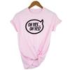 Oh Yes Fashion Short Sleeves Letter Harajuku Print Tops O Neck Women S Shirt Tee