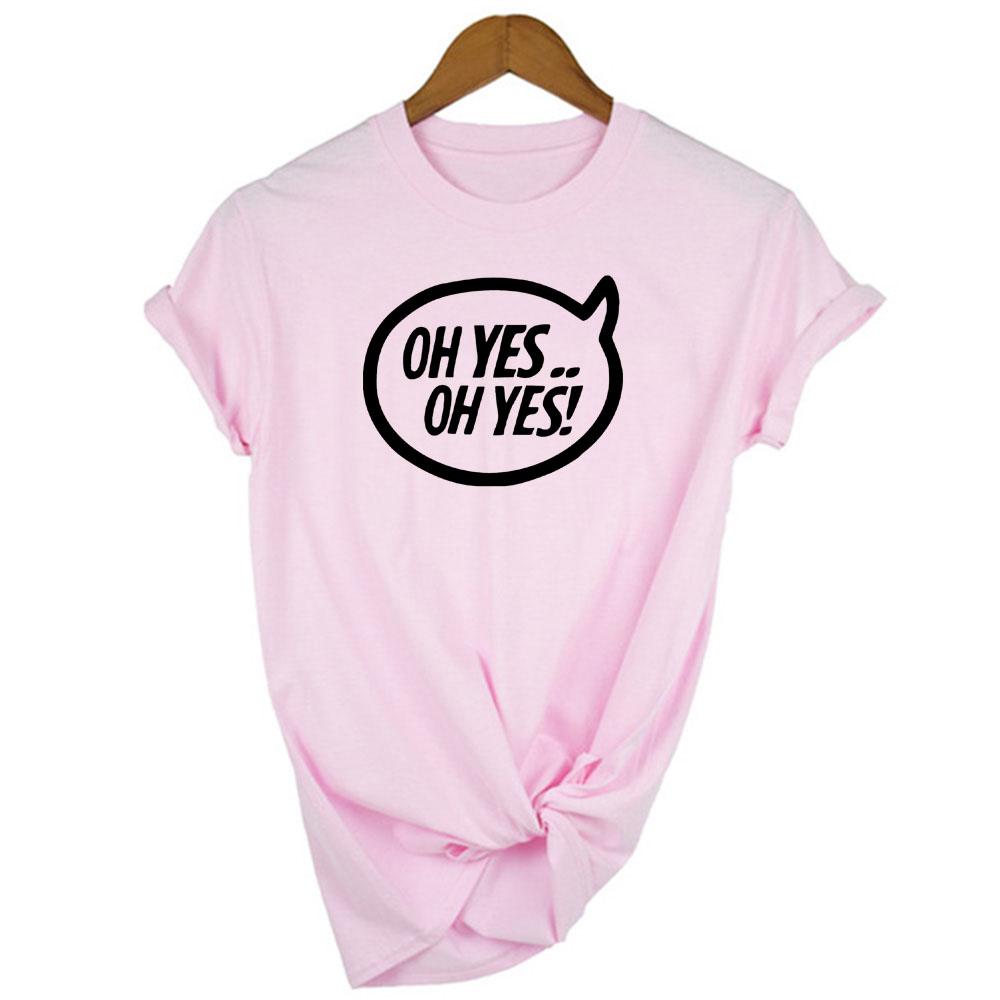 Oh Yes Fashion Short Sleeves Letter Harajuku Print Tops O Neck Women S Shirt Tee