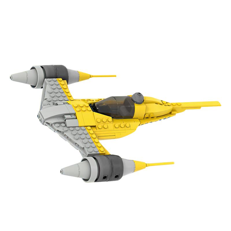 Gobricks Moc Космос Классический Фильм Оружие Midi Звездные Истребители Набу Космический Корабль Строительные Блоки Космический Корабль Игрушки Для Детей Подарки