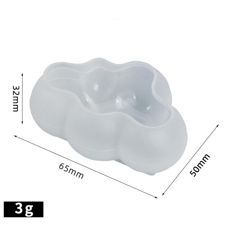 S/M/L 3D Cloud Shape Chocolate Silicone Mold Mousse Fondant Ice Cube Pudding Candy Soap Candle Molds Baking Cake Decoration Tool