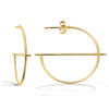[R2589] - Gold Plated Hoop Earrings 'Choréographie' - 30 Mm