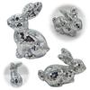 2025 New Easter Decoration Disco Rabbit Prop Silver Disco Foam Ornament Reflective Animal Mirro F1M8