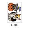 Waterproof sweat-resistant large floral arm tattoo sticker, dark Halloween horror tattoo, pumpkin skull Prajna tattoo sticker