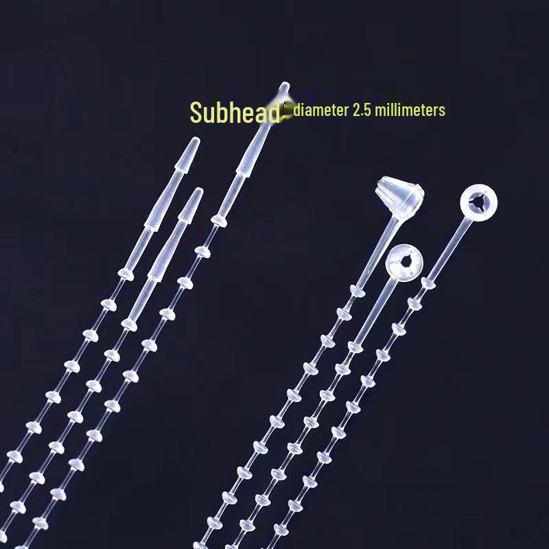 Прозрачная пластиковая игла для ручного продевания нити с защелкой для этикеток