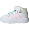 Grand Court Synthetic Leather Comfortable Versatile Durable Mid-Top Walking Shoes Baby Shoes White Pink Yellow JR2580