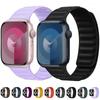 Магнитный силиконовый ремешок для Apple Watch Bands Ultra 49 мм 45 мм 41 мм 44 40 мм 46 мм 42 мм 38 мм Браслет iWatch Серия 10 9 8 7 6 5 SE