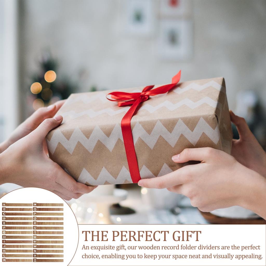 26 шт. разделителей для виниловых пластинок Алфавитные A-Z Деревянные разделители для хранения записей Горизонтальный Вертикальный держатель для пластинок Органайзер Направляющие