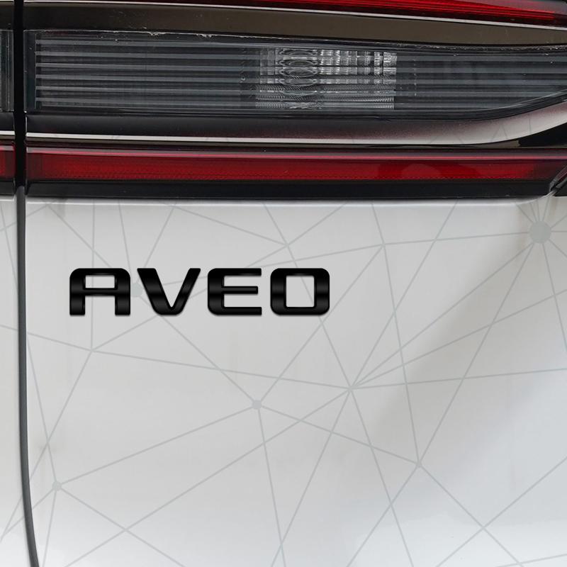 3D Auto Metal AVEO Badge Car Rear Trunk Emblem Sticker LOGO Decor For Chevrolet Cruze Spark Sail Orlando Sonic Body Styling