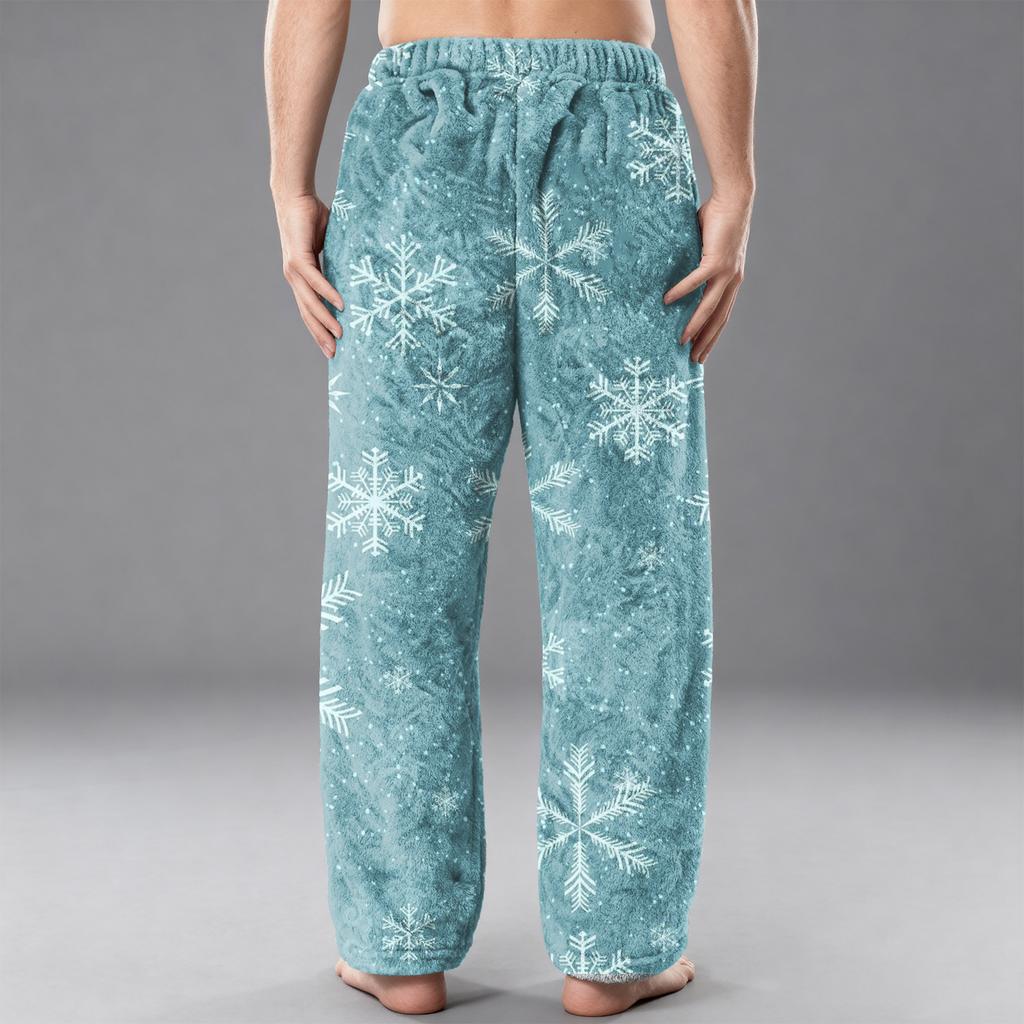 Мужские фланелевые повседневные брюки с карманом, Повседневные брюки с принтованным карманом, Домашние брюки для сна