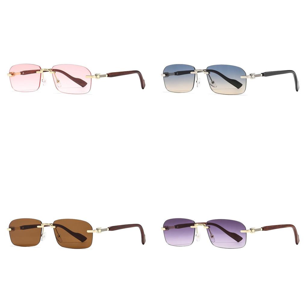 Стильные Унисекс Квадратные Металлические Солнцезащитные Очки с Серыми Поликарбонатными Линзами для Защиты от Солнца