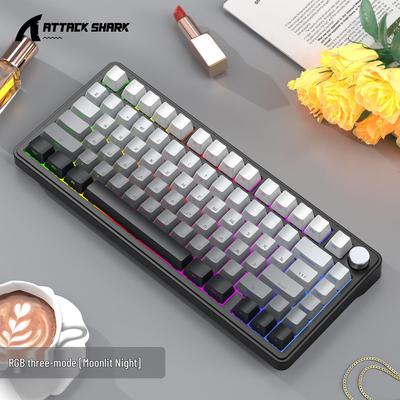 Игровая беспроводная механическая клавиатура Attack Shark X85 Russian RGB, трехрежимный Bluetooth, с возможностью горячей замены