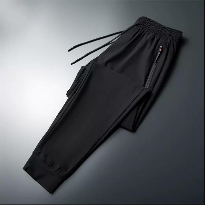 Mens Quick-Dry Lightweight Elastic Jogger Pants Casual Slim Fit With Drawstring Waist Multiple Pockets