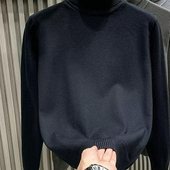 Мужской модный брендовый свитер с высоким воротом — свободный, теплый, толстый, на осень/зиму