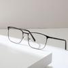 Металлические квадратные очки для близорукости, деловые мужские очки, полная оправа очков