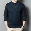 Men's Faux Two-Piece Thick Knitted Base Layer
