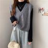 Women Sweater Vest Solid Vintage Casual Spring V-Neck Design Sleeveless Vest Elegant Waistcoats
