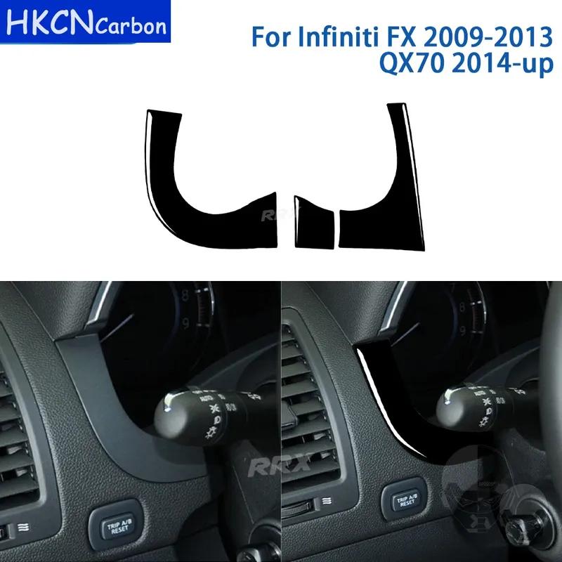 Для Infiniti FX 2009-2013 QX70 2014+ Аксессуары Декор Салона Автомобиля Наклейка на Боковую Панель Спидометра Декоративная Глянцевый Черный Пластик