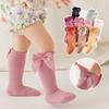 Children's Calf Socks Spring Summer New Solid Color Children's Socks Bowknot Candy Color Princess Socks
