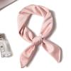 Simple Solid Color Scarf Female Imitation Silk Small Square Scarf 70Cm Basic Style With Shirt Professional Scarf Tied Hair