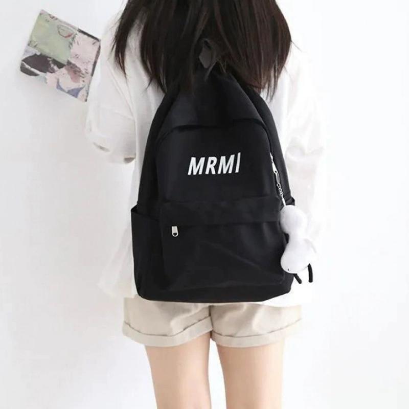 Student Cute Backpack Small White Duck Pendant Backpack Travel Bag