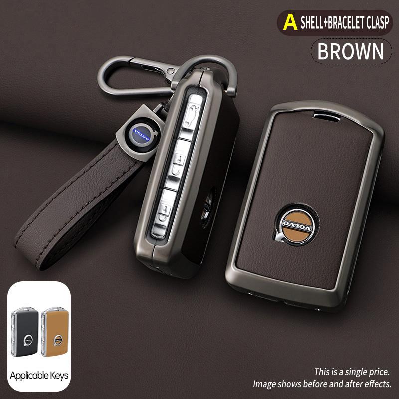 crbuk5 Zine Alloy Car Key Case Shell Cover For Volvo XC60 XC40 XC90 S90 V60 S60 V90 T5 T6 T8 Polestar 1 Polestar 2 Protection Accessory