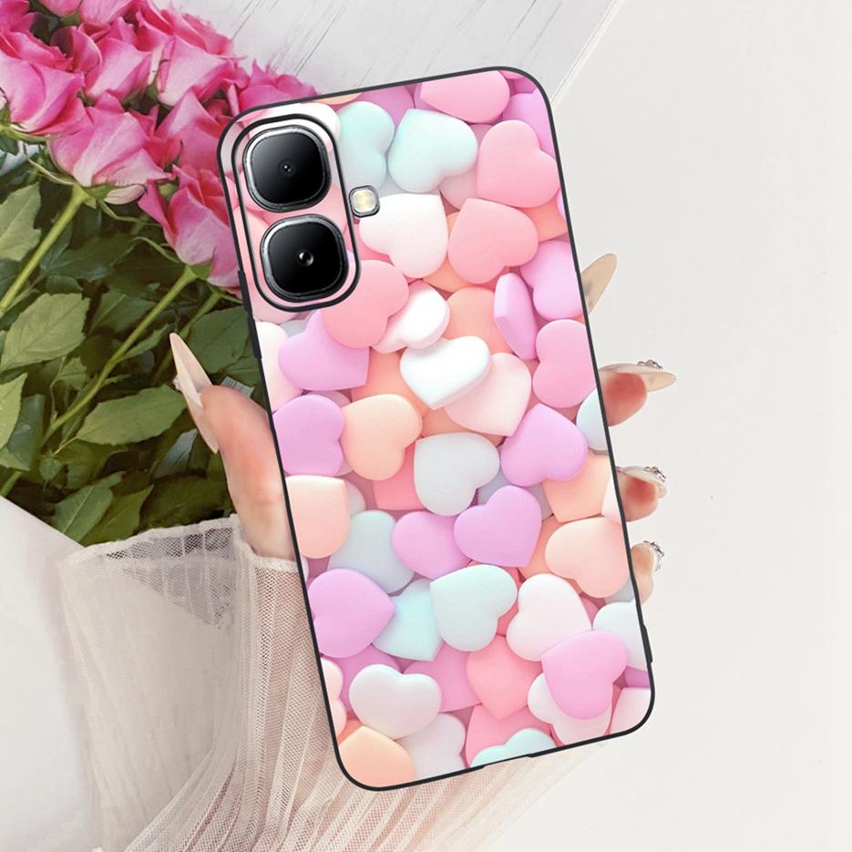 For Infinix Smart 20 Case X6840 X6840B Luxury Bow Flowers Painted Cover Soft Silicone Case For Infinix Smart 20 Smart20 4G Shell