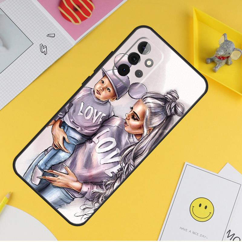 Модный чехол «Супер мама» для Samsung Galaxy A55 A35 A25 A15 A51 A71 A12 A32 A52 A13 A33 A53 A14 A34 A54 Coque