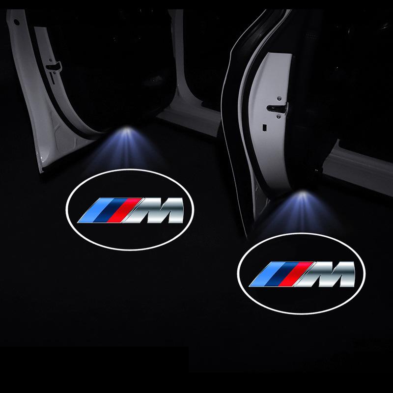 2 шт. Эмблема двери автомобиля Подсветка Светодиодная лампа приветствия Беспроводной лазерный проектор Для BMW M E34 E36 E60 E90 E46 E39 E70 F10 F20 F30 X5 X6 X1 M3 M5 M6 E71 F01 F02