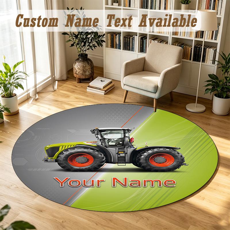 Round Rug Custom NameCLAAS Pattern Non Slip Carpet Home Floor Decor
