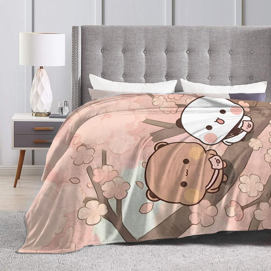 Плед Bubu and Dudu Kawaill для пары медведей, флисовый, уютный, супермягкий плед-покрывало для дивана, кровати
