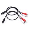 2-Rca штекер на 3,5 мм гнездовой Aux аудио разъем для наушников переходной кабель