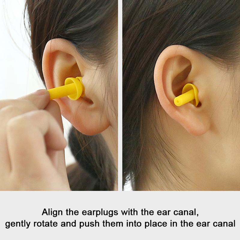 Водонепроницаемые изоляционные комфортные беруши для плавания с шумоподавлением для сна, 5 пар цветных мягких силиконовых беруш