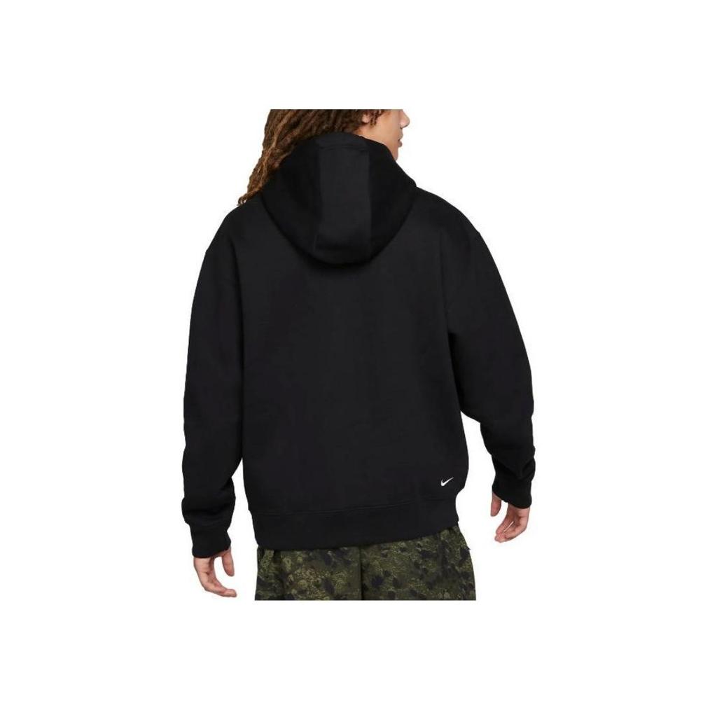 Nike Однотонный пуловер с логотипом и карманом, мужские толстовки с капюшоном, черный DZ3392-010