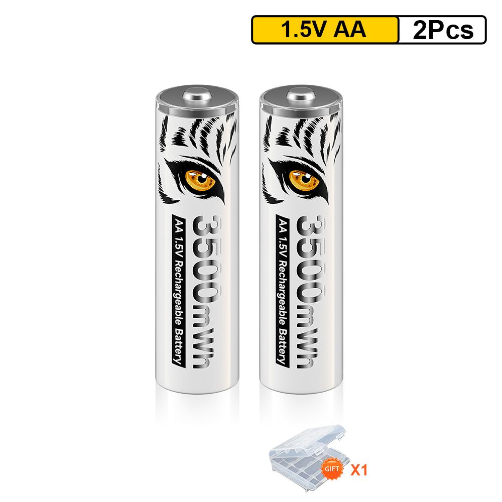 PALO 1,5 В AA 3500 мВтч Аккумулятор AAA 1300 мВтч Литий-ионные аккумуляторы с 8-слотовым быстрым интеллектуальным зарядным устройством